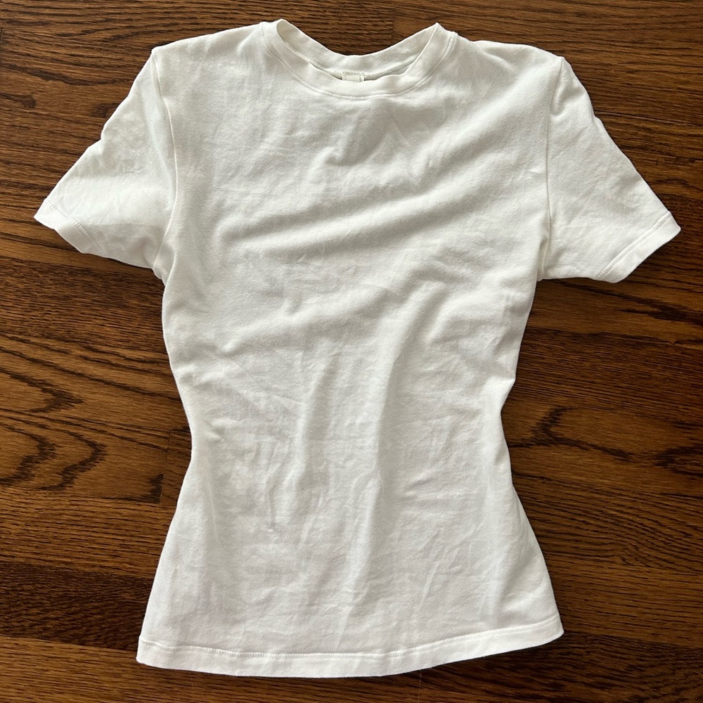Skims cotton jersey t-shirt in marble size XS
